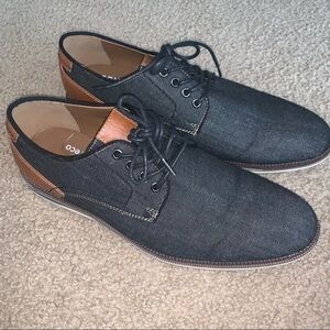 Sonoma Ortholite ECO laced dark gray (deon black) canvas loafer shoes, size 9